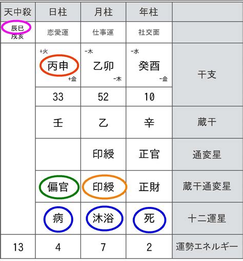 4柱2|【四柱推命】命式表自動計算（命式の見方）【無料占い鑑定 / 分。